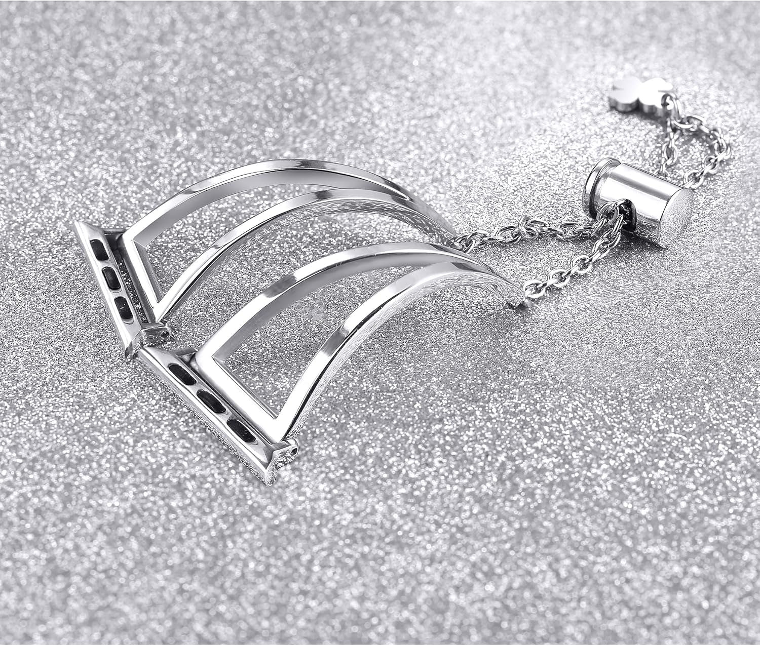 Stainless Steel Bands Compatible with Apple Watch Band 38Mm 40Mm 41Mm 42Mm 44Mm 45Mm 46Mm 49Mm Iwatch Series 10/9/Ultra/Se/8/7/6/5/4/3/2/1, Dressy Metal Bangle Bracelet Women