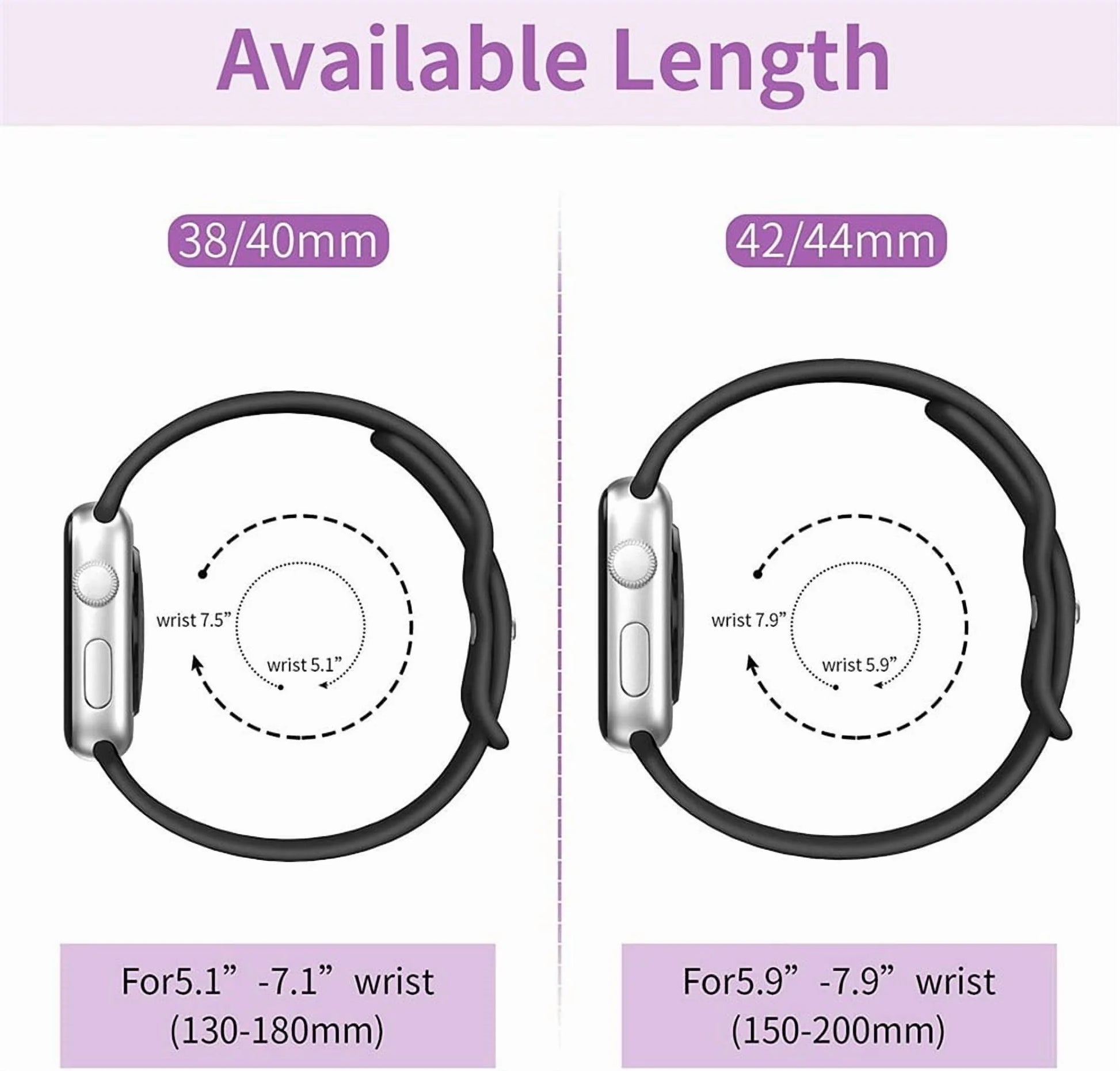 Band for Apple Watch Bands 40Mm Series SE 7 6 5 4 3 2 1 38Mm 44Mm 42Mm 45Mm 41Mm,Women and Men Sport Apple Watch Bands,Soft Silicone Strap Replacement for Iwatch Bands