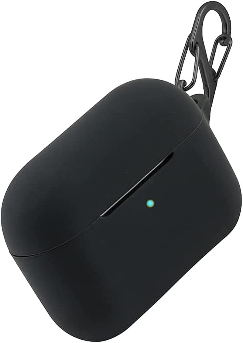 – Soft Silicone Airpods Pro Case - Matte Black | Shockproof, 360° Protective Apple Airpods Case Cover with Keychain | Wireless Charging Compatible with Front LED Visible