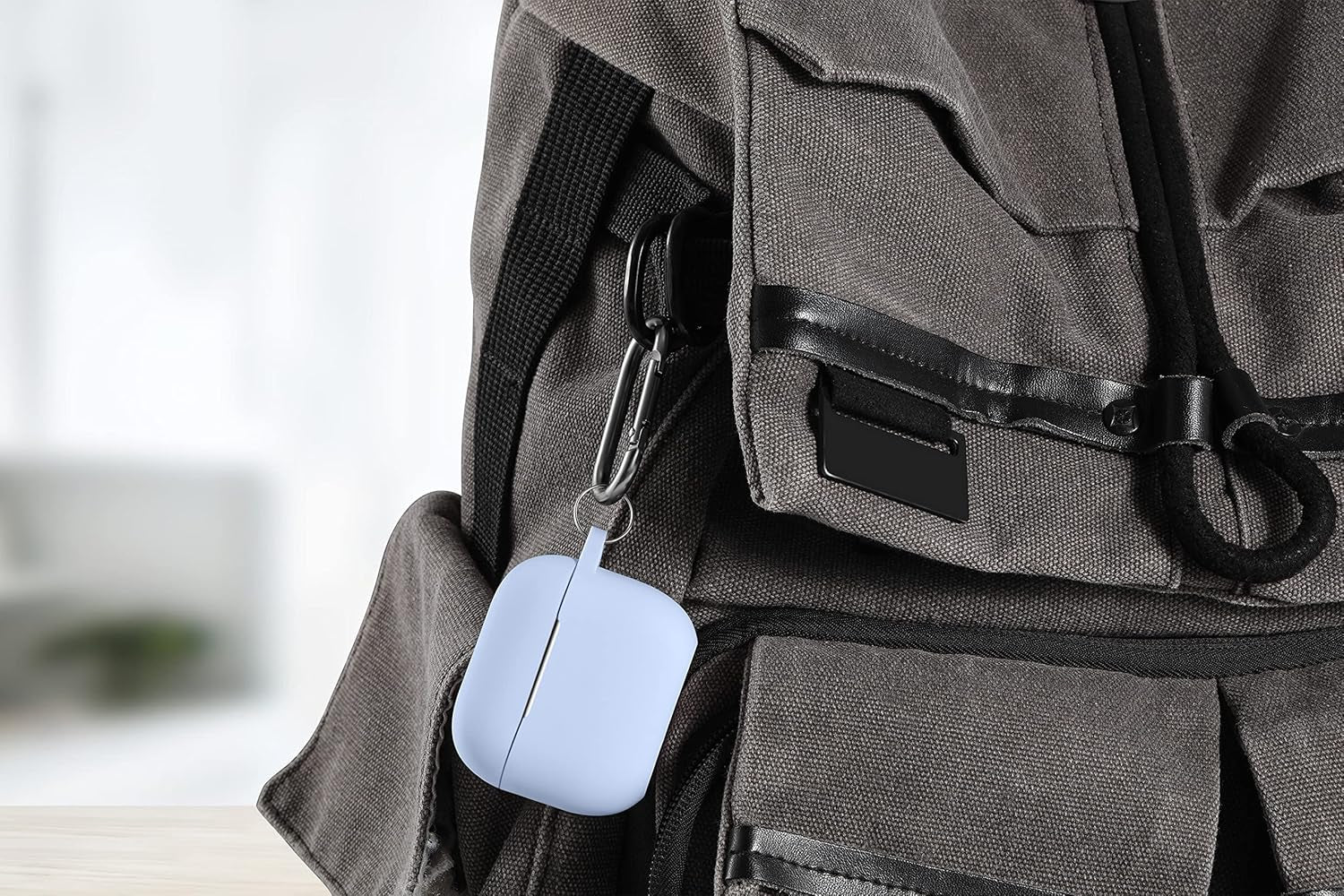 Designed for Airpods 3 Case Cover, Silicone Protective Cases Cute Skin Covers with Keychain Accessories Compatible with Apple Airpod 3Rd Generation, Girls Boys Women Men-Lilac