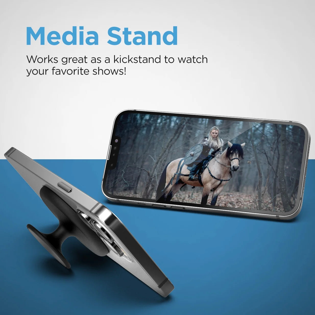 Magnetic Holder Designed for Magsafe Iphone 12/13 Cases and Accessories (2-In-1 Grip/Kickstand)