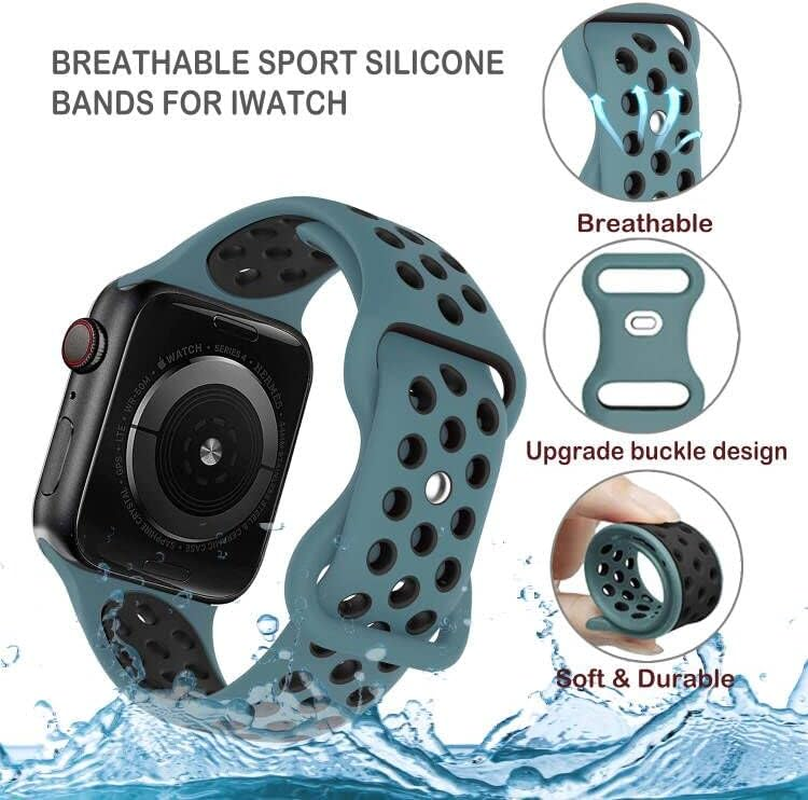 Apple Watch Band - Breathable Silicone Sport Strap | 42mm-49mm All Series
