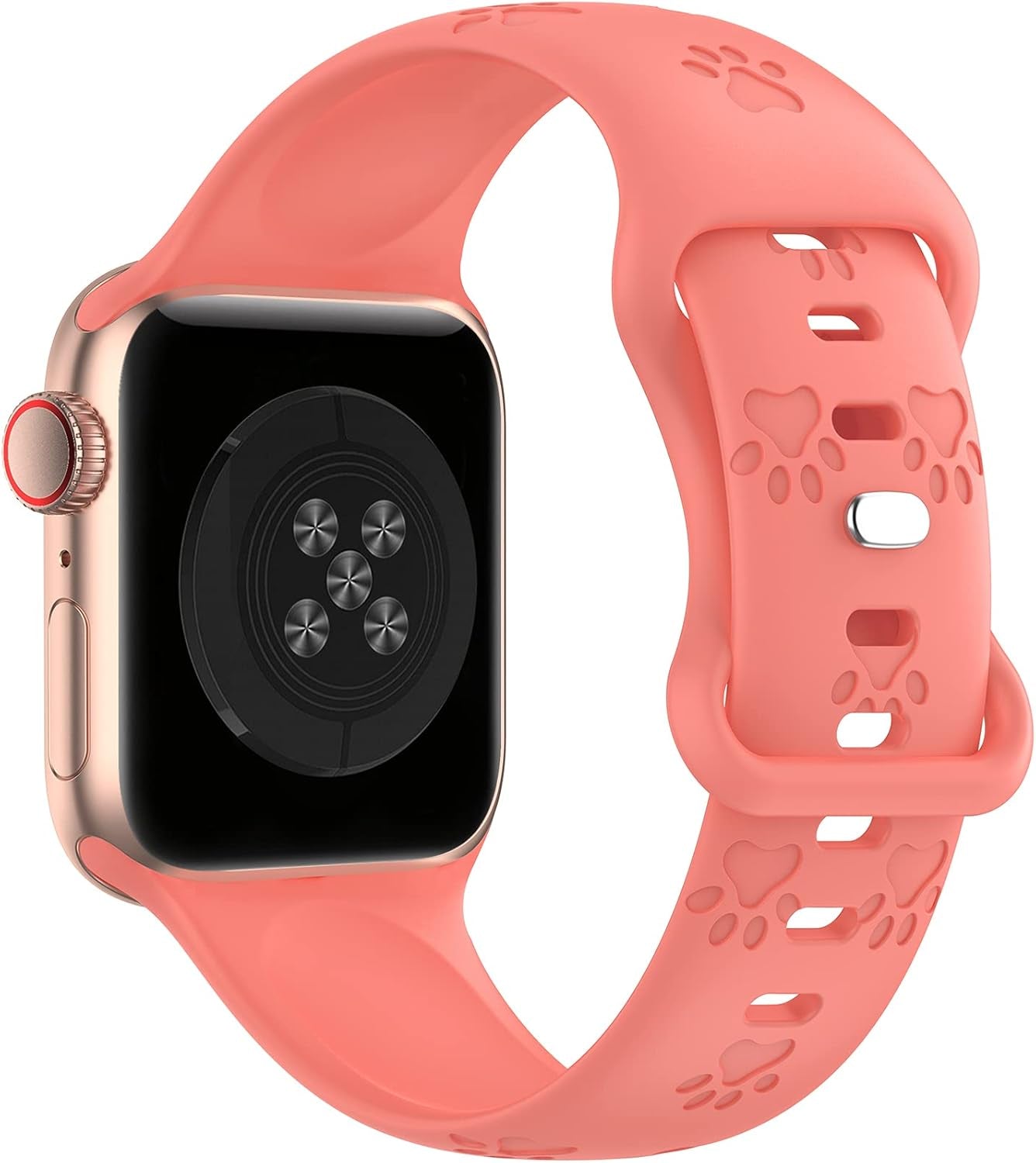 Compatible with Apple Watch Bands 38Mm 40Mm 41Mm 42Mm 44Mm 45Mm, Soft Silicone Engraved Sport Wristbands Replacement Strap Compatible with Iwatch Series SE/7/6/5/4/3/2/1 Women Men