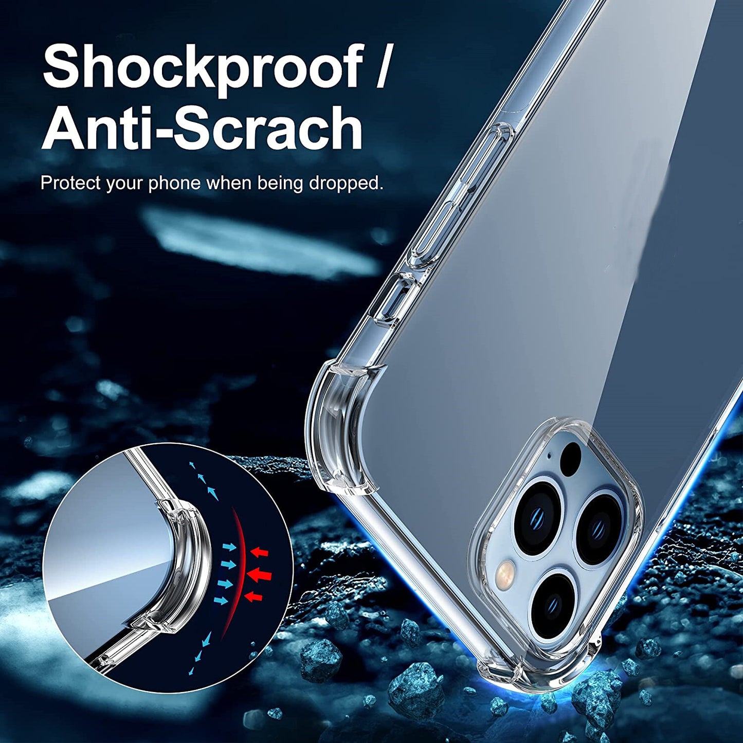 For Iphone 16 15 14 13 12 11 Pro Max 8 7 Shockproof Case Cover Screen Protector