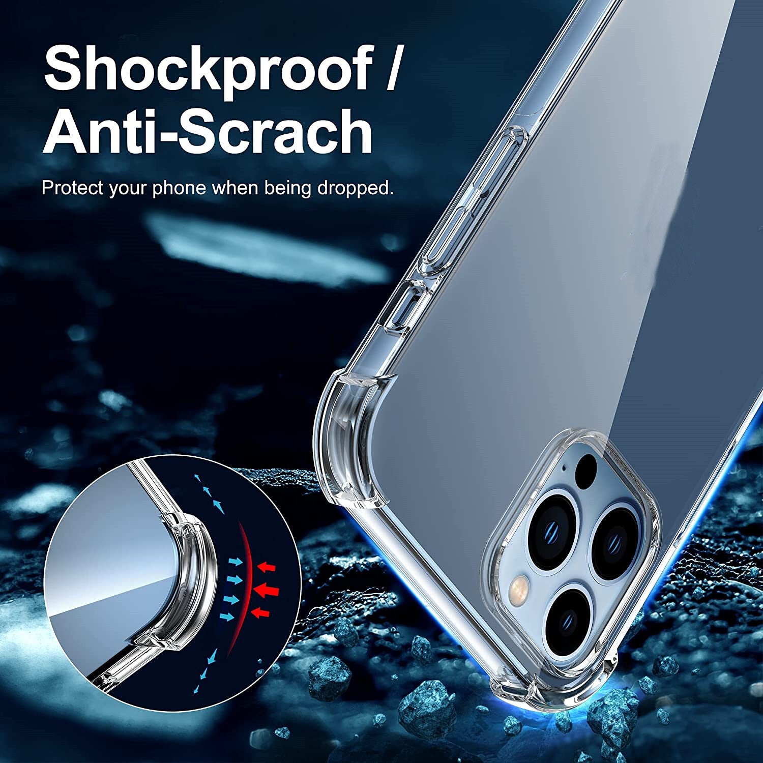 For Iphone 16 15 14 13 12 11 Pro Max 8 7 Shockproof Case Cover Screen Protector