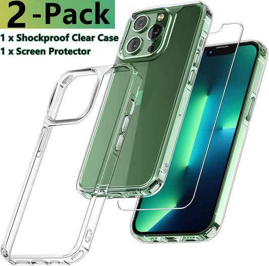 For Iphone 16 15 14 13 12 11 Pro Max 8 7 Shockproof Case Cover Screen Protector