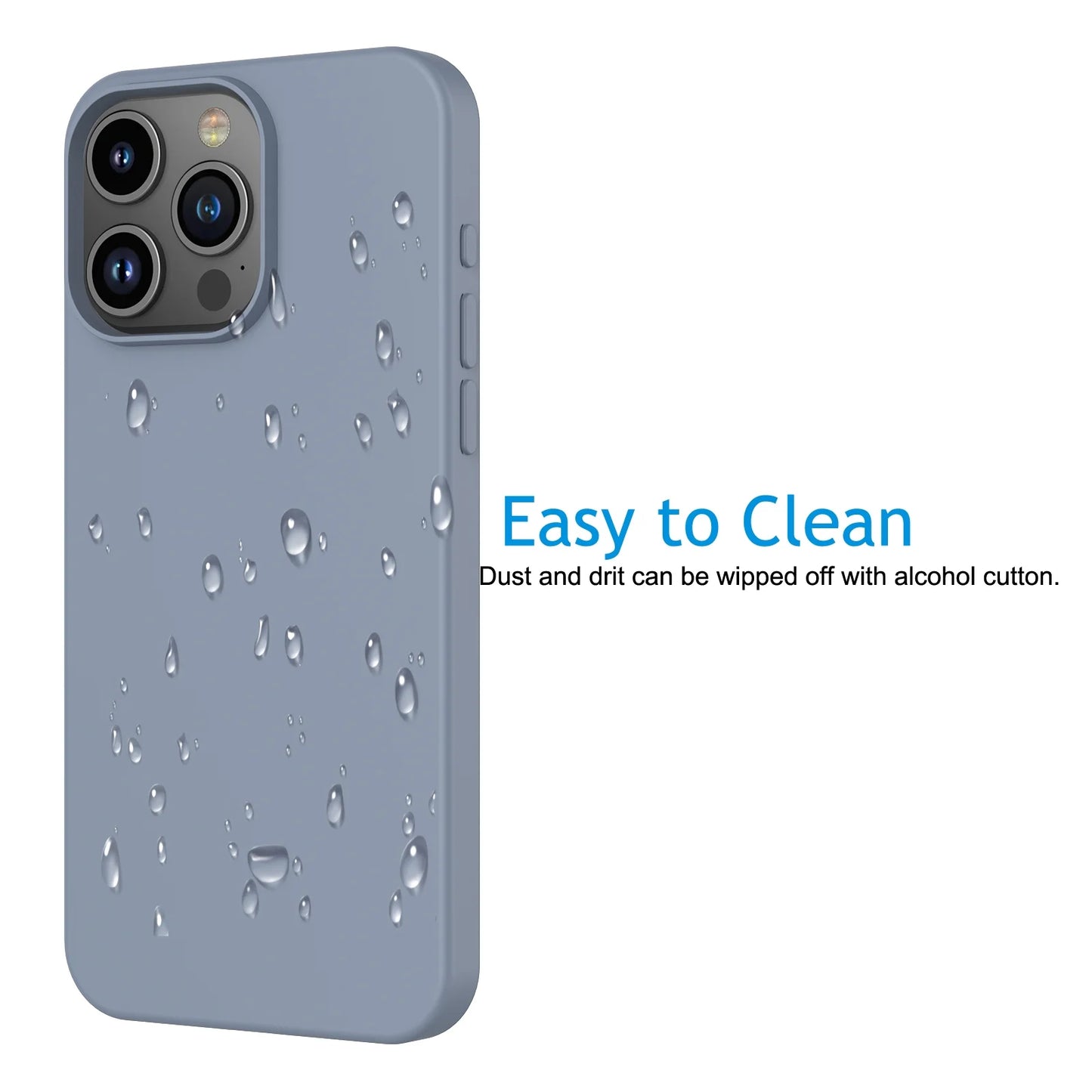 Cell Phone Basic Cases for Iphone 15,15 Pro,15 Plus,15 Pro Max, Liquid Silicone Gel Rubber Shockproof Case Ultra Thin Slim Matte Surface Cover for Iphone 15 6.1 Inch (Gray)